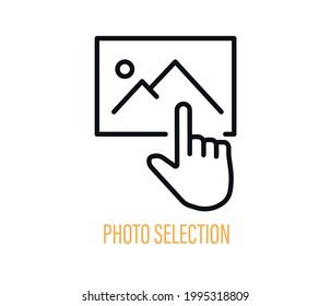 selección de fotos. icono de vector modificable concepto de fotografía
