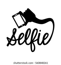 photo selfie with smartphone vector illustration design