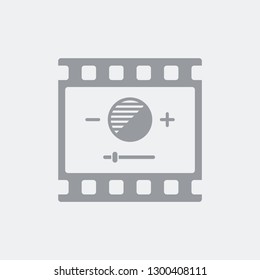 Photo settings panel - Flat and isolated vector illustration icon with minimal and modern design