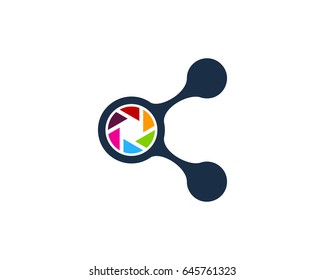 Photo Share Icon Logo Design Element