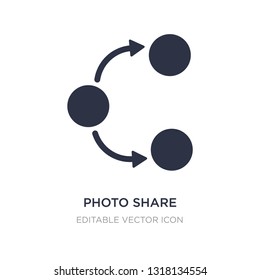 photo share icon on white background. Simple element illustration from Social media marketing concept. photo share icon symbol design.