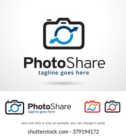 Photo Share Logo Template Design Vector