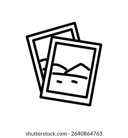 photo sheet icon vector, line style icon