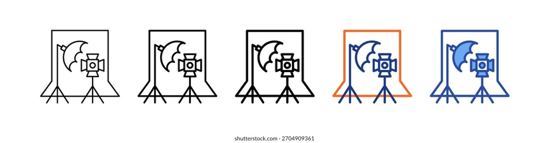 Imagem Fotografar Diferente Definir Ícone De Vetor