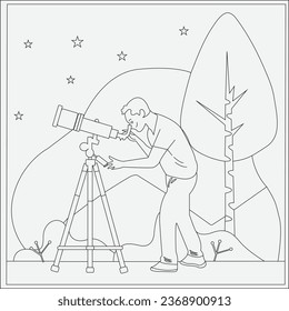 Photo Shoot  Digital  Camera  Man  Vector  Line  art 