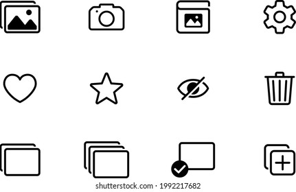 Photo and shooting app icon set