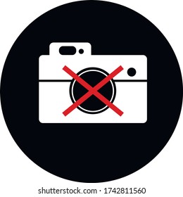 photo shooting prohibited icon vector isolated