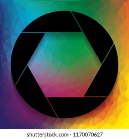 Photo sign illustration. Vector. Flat style black icon on white.