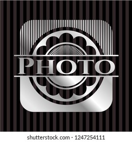Photo silver emblem or badge