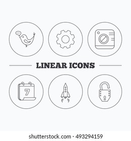 Photo, social media and rocket icons.