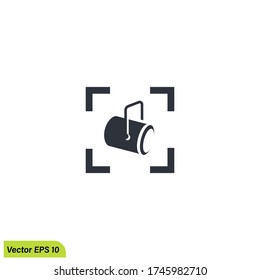 photo spotlights icon illustration in trendy flat style. vector