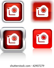 Photo  square buttons. Vector illustration.