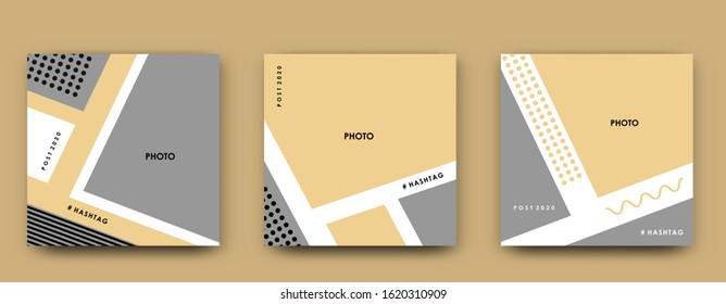 Photo square frame. Vector illustration