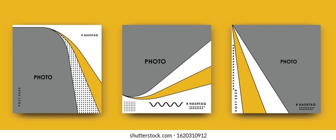 Photo square frame. Vector illustration