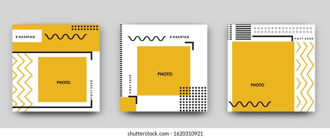 Photo square frame. Vector illustration