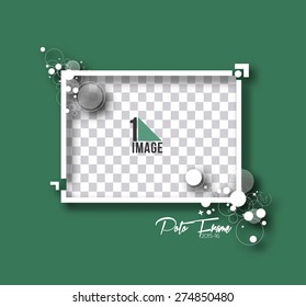 Photo square frame. Vector illustration