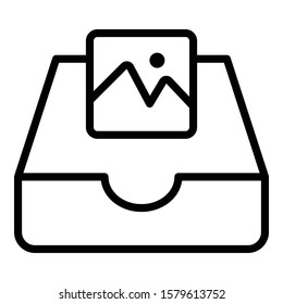 
Photo storage, photo tray   Isolated Vector icon which can easily modify or edit
