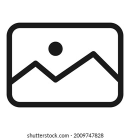 Photo Stroke Icon Vector Editabel