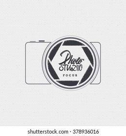 Photo studio badge insignia for any use such as signage design corporate identity, prints on apparel, stamps