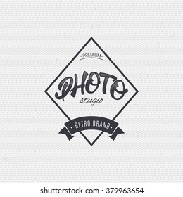 Photo studio badge insignia for any use such as signage design corporate identity, prints on apparel, stamps