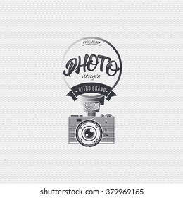 Photo studio badge insignia for any use such as signage design corporate identity, prints on apparel, stamps