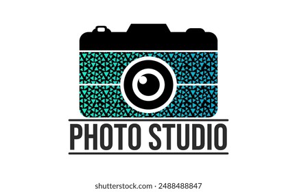 photo studio, camera lens logo, exposure, camera lens, pixel, camera icon, camera, vector, icon, logo, design, illustration, symbol, 