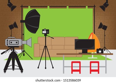 Photo studio Is a cameraman's workplace In order to photograph the model for use in advertising That the client hired