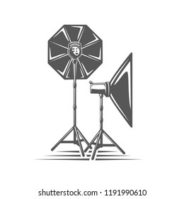 Photo studio element isolated on white background. Vector illustration