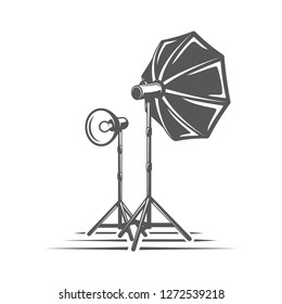 Photo studio element isolated on white background. Vector illustration