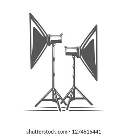 Photo studio element isolated on white background. Vector illustration