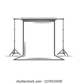 Photo studio element isolated on white background. Vector illustration