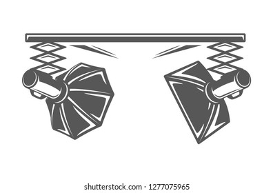 Photo studio element isolated on white background. Vector illustration