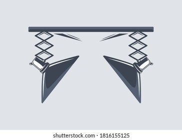 Photo studio element isolated on white background. Vector illustration