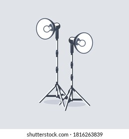 Photo studio element isolated on white background. Vector illustration