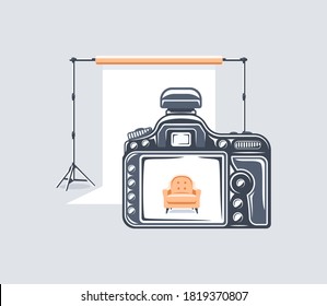 Photo studio element isolated on white background. Vector illustration