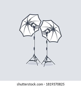 Photo studio element isolated on white background. Vector illustration
