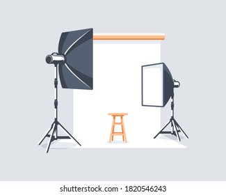 Photo studio element isolated on white background. Vector illustration