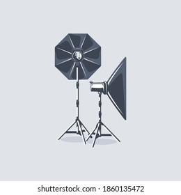 Photo studio element isolated on white background. Vector illustration