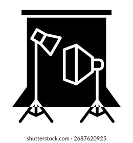 Ilustración vectorial de glifos de Photo Studio Icon