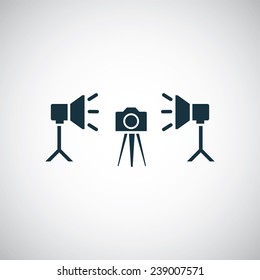 Photo Studio Icon On White Background 