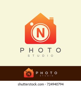 photo studio initial Letter N Logo design
