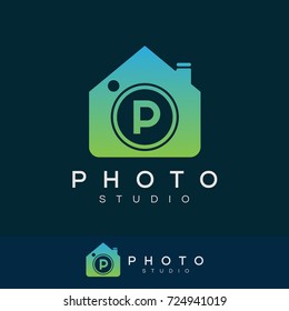 photo studio initial Letter P Logo design