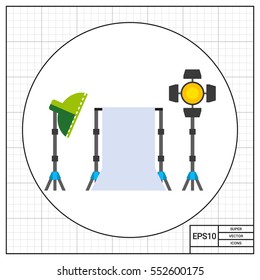 Photo Studio Kit Vector Icon