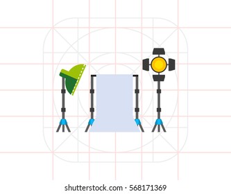 Photo Studio Kit Vector Icon