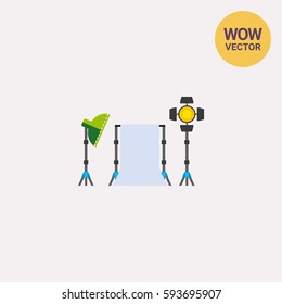 Photo Studio Kit Vector Icon