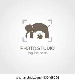 Photo Studio Logo Design Template. Vector Illustration