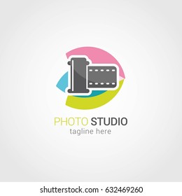 Photo Studio Logo Design Template. Vector Illustration