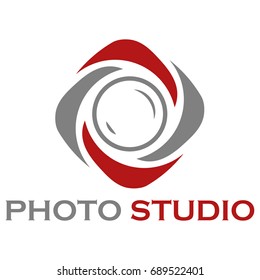 Photo studio logo design template eps 10