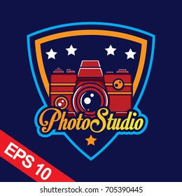 Photo studio logo design template