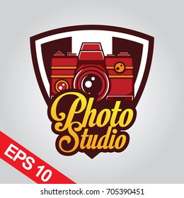 Photo studio logo design template